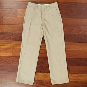 Dickie's Boys Slim Straight Khaki Chinos Size 10
